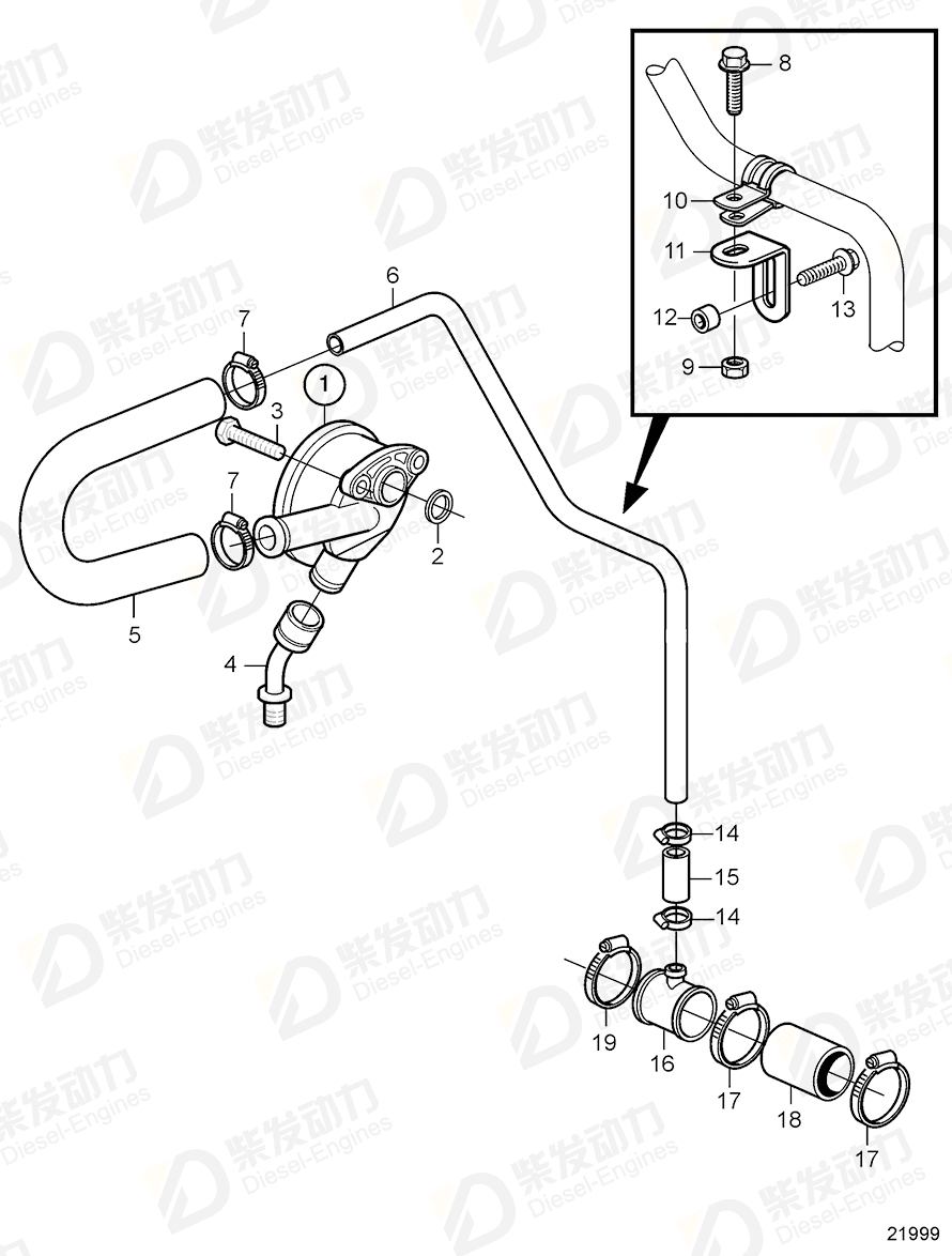 volvo penta Bracket 20450726 Drawing volvo penta Bracket 20450726 Drawing